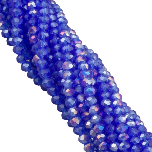 Бусины Swarovski АВ огранки рондель 3,5х3 мм 34 см 124 шт. Электрик/Прозрачный (БС3032а70)