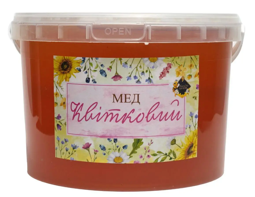 Мед цветочный урожай 2024 3000 мл 3 л 5,2 кг