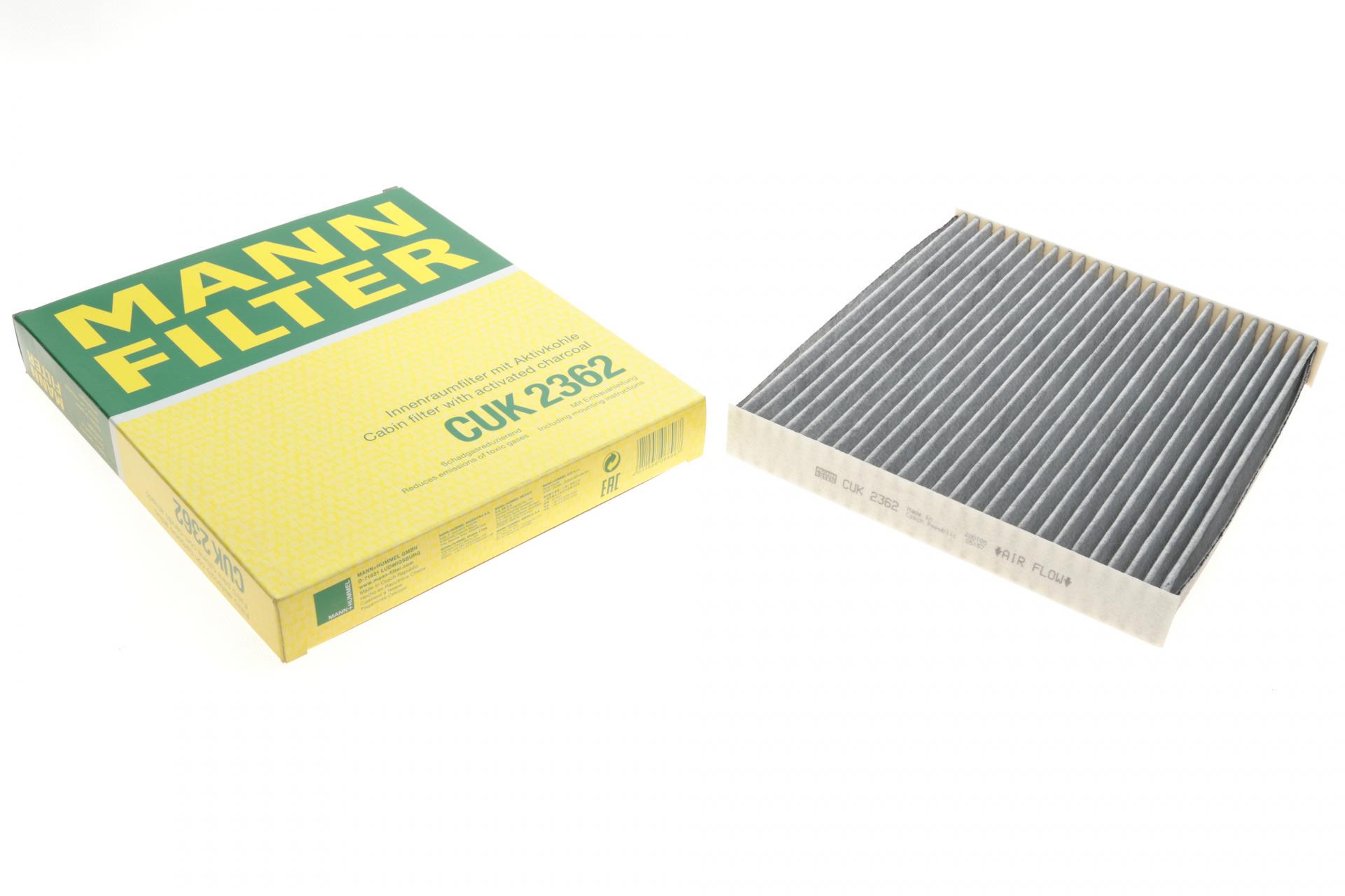 Фильтр салона Mann-Filter для Hyundai Santa Fe/Grandeur 06-12/Sonata 05-/Kia Magentis 01-08 угольный (CUK 2362)
