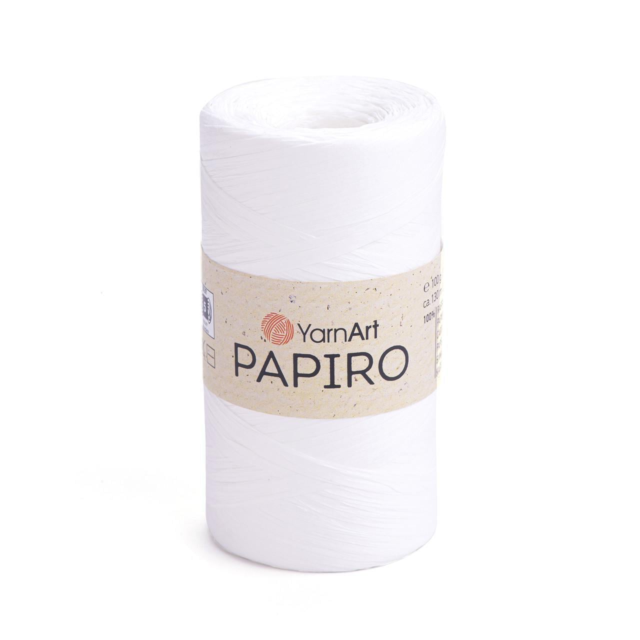 Рафия для макраме/шляп/сумок YarnArt Raffia Papiro бумажная 100 г Белый №1311 (2610850689)