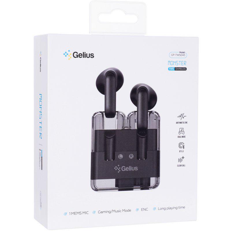 Наушники беспроводные Gelius Monster GP-TWS043 TWS Black (99808) - фото 2