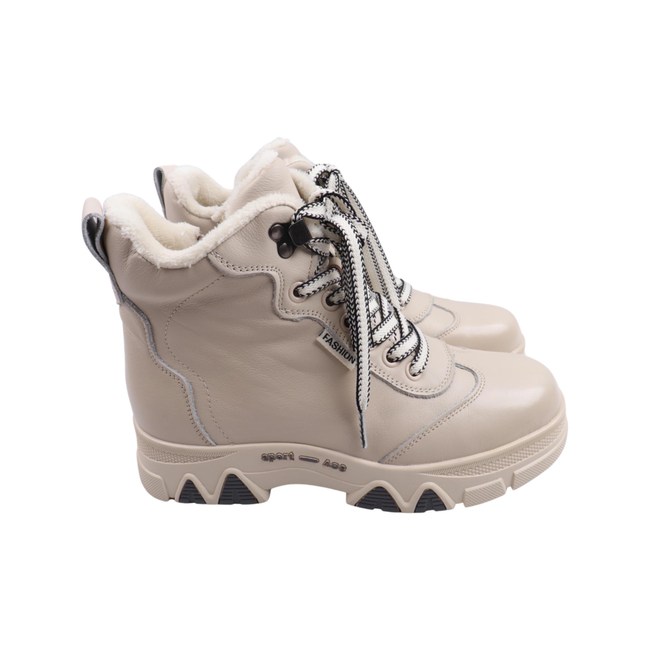 Ботинки женские Li Fexpert из кожи р. 40 Бежевый (1089-22DHS)