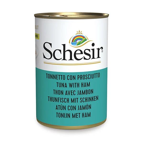 Корм вологий для котів Schesir Tuna with Ham тунець з шинкою в бульйоні банка 140 г