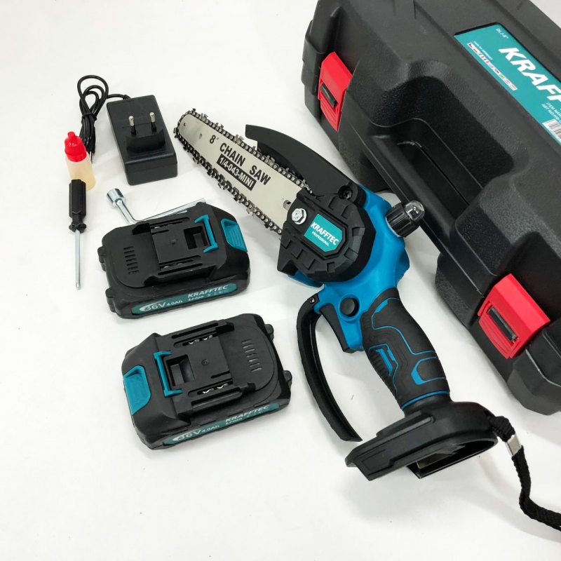 Пила ланцюгова міні Krafftec 36V 4 Ач 20 см в кейсі 2 акумулятори (tf6043) - фото 12 Пила ланцюгова міні Krafftec 36V 4 Ач 20 см в кейсі 2 акумулятори (tf6043) - фото 12