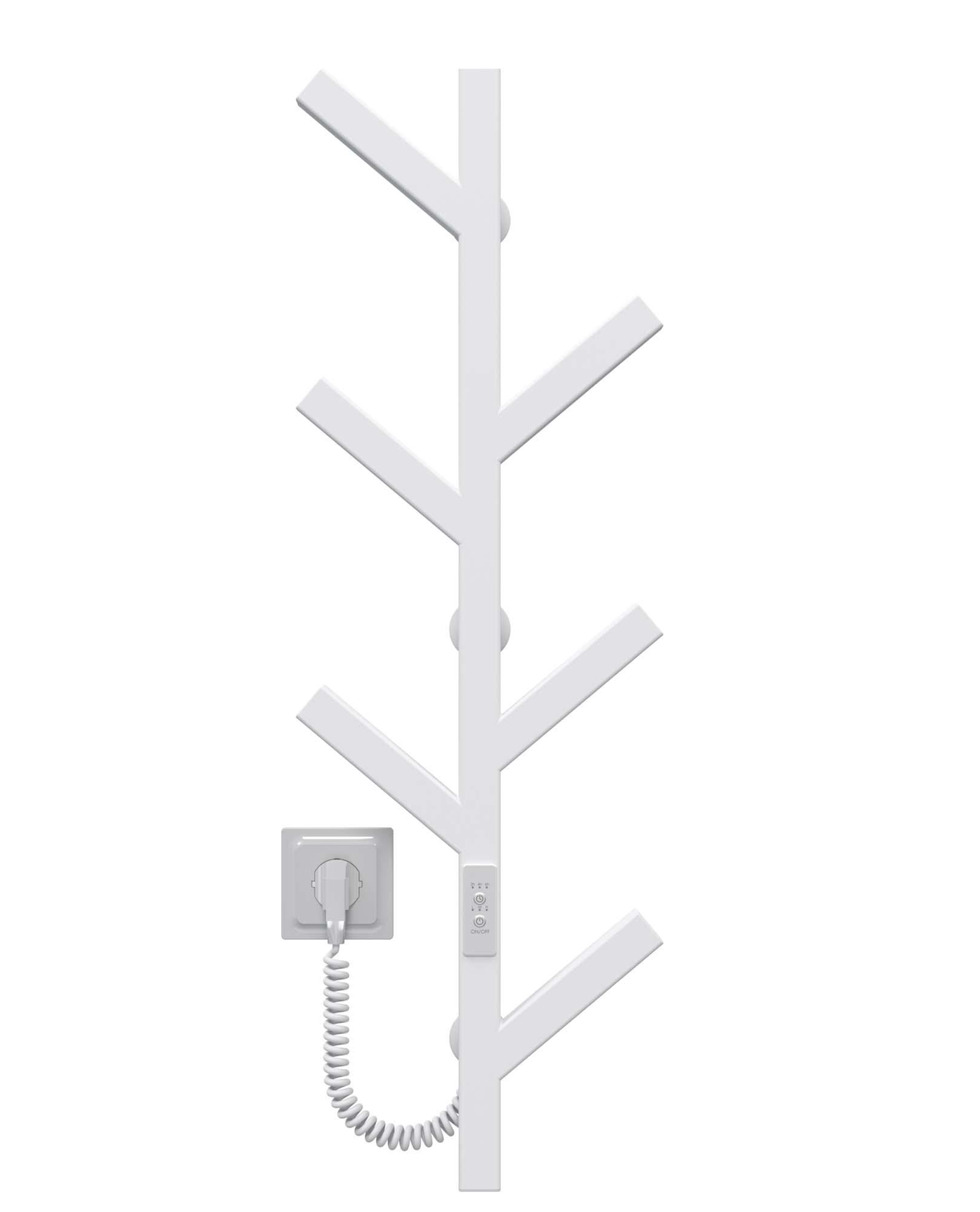 Полотенцесушитель электрический Deffi Kir П6 800 WD04 нержавеющая сталь мм Белый (A.KR.80.6.E.W.U.4)