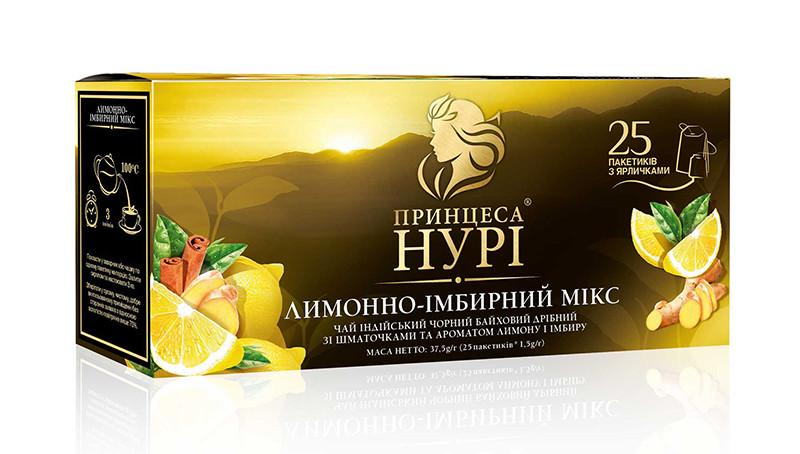 Чай Принцесса Нури Лимонно-имбирный микс 25 пакетов