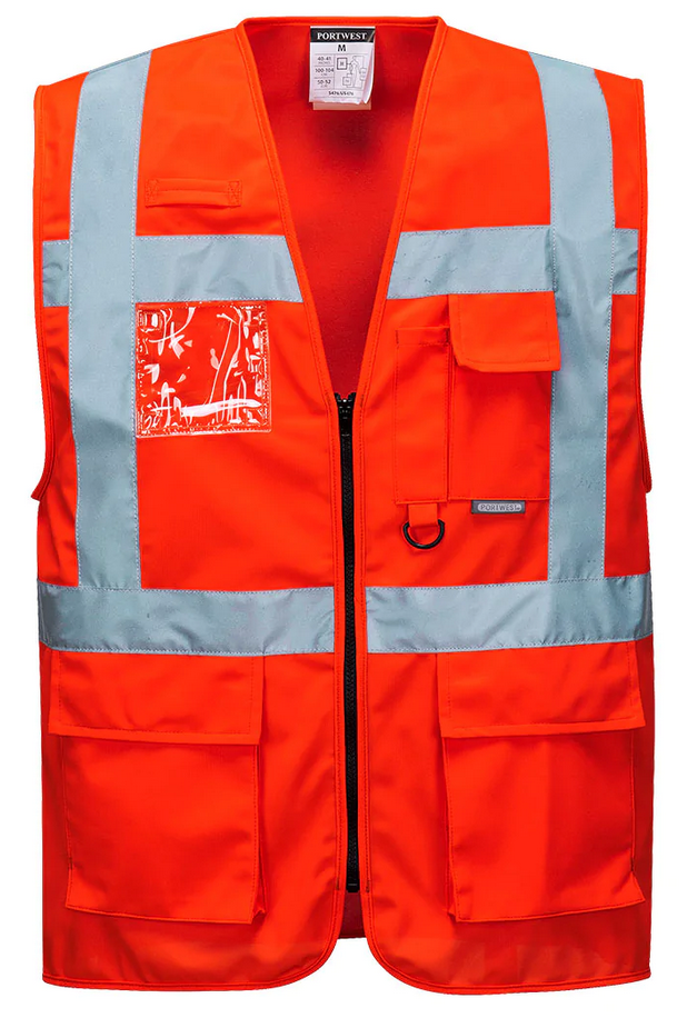 Жилет сигнальний PORTWEST S476 Berlin Executive Hi Vis Vest XL Червоний (S476RERXL) - фото 1