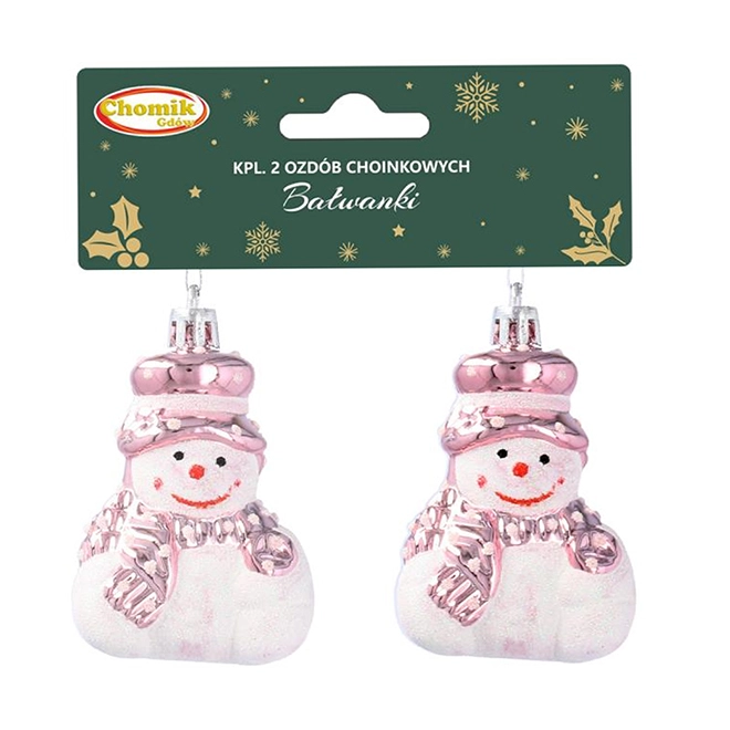 Набор новогодних подвесок Снеговик 7,5 см 2 шт. (43242) Набор новогодних подвесок Снеговик 7,5 см 2 шт. (43242)