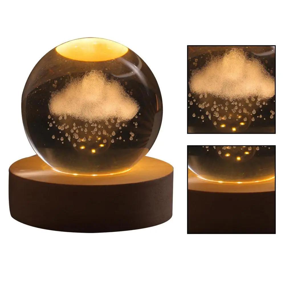 Ночник 3D Хрустальный шар Rain Cloud - фото 3