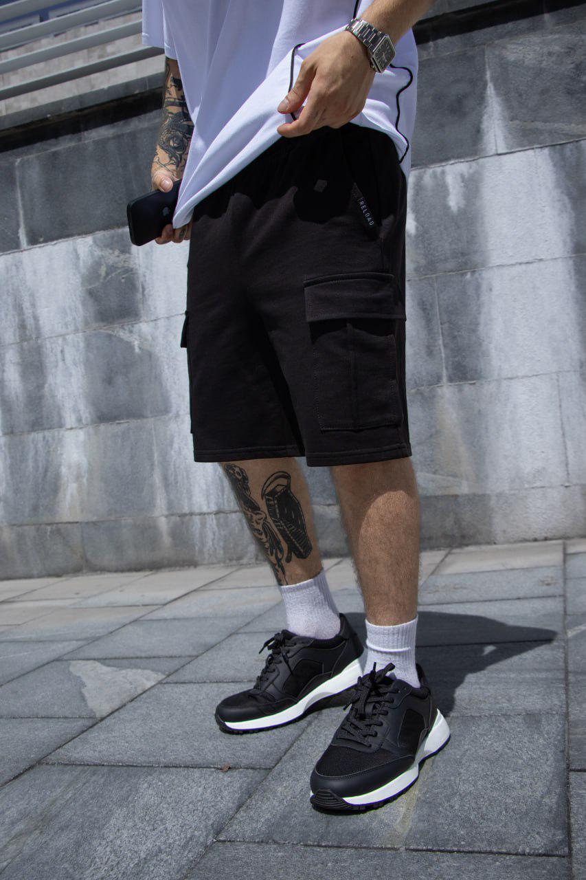 Шорты Cargo мужские весенне-летние трикотажные L Черный (26460/2) - фото 2 Шорты Cargo мужские весенне-летние трикотажные L Черный (26460/2) - фото 2