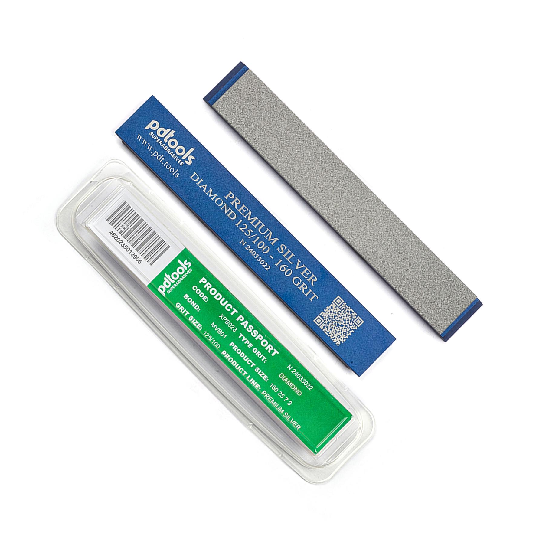 Алмазний камінь PDT Poltava Premium Silver на керамо-металевій зв'язці 160 grit 125/100 мкм (PDT-DIA-SV-160)