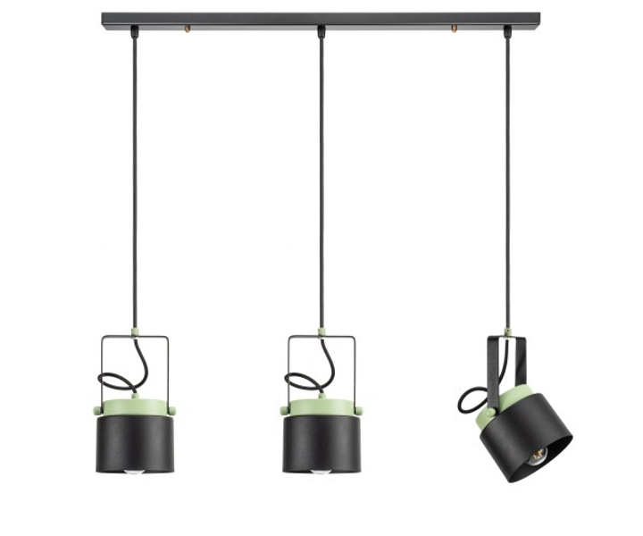 Підвісні прожектори на планці Scandi Collection Black/Green (PL-SC0003-3/BLK-GRN) - фото 1 Підвісні прожектори на планці Scandi Collection Black/Green (PL-SC0003-3/BLK-GRN) - фото 1