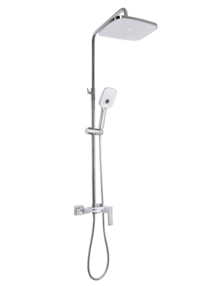 Душевая система универсальная Qtap Gemini с изливом Chrome/White (QTGEM111CRW45687)