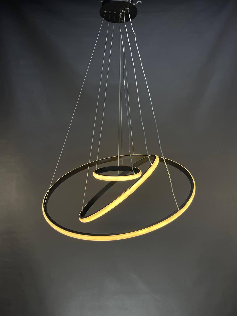 Люстра светодиодная Zilini ER011/60/40/20 110W Черный (23916388 - фото 5