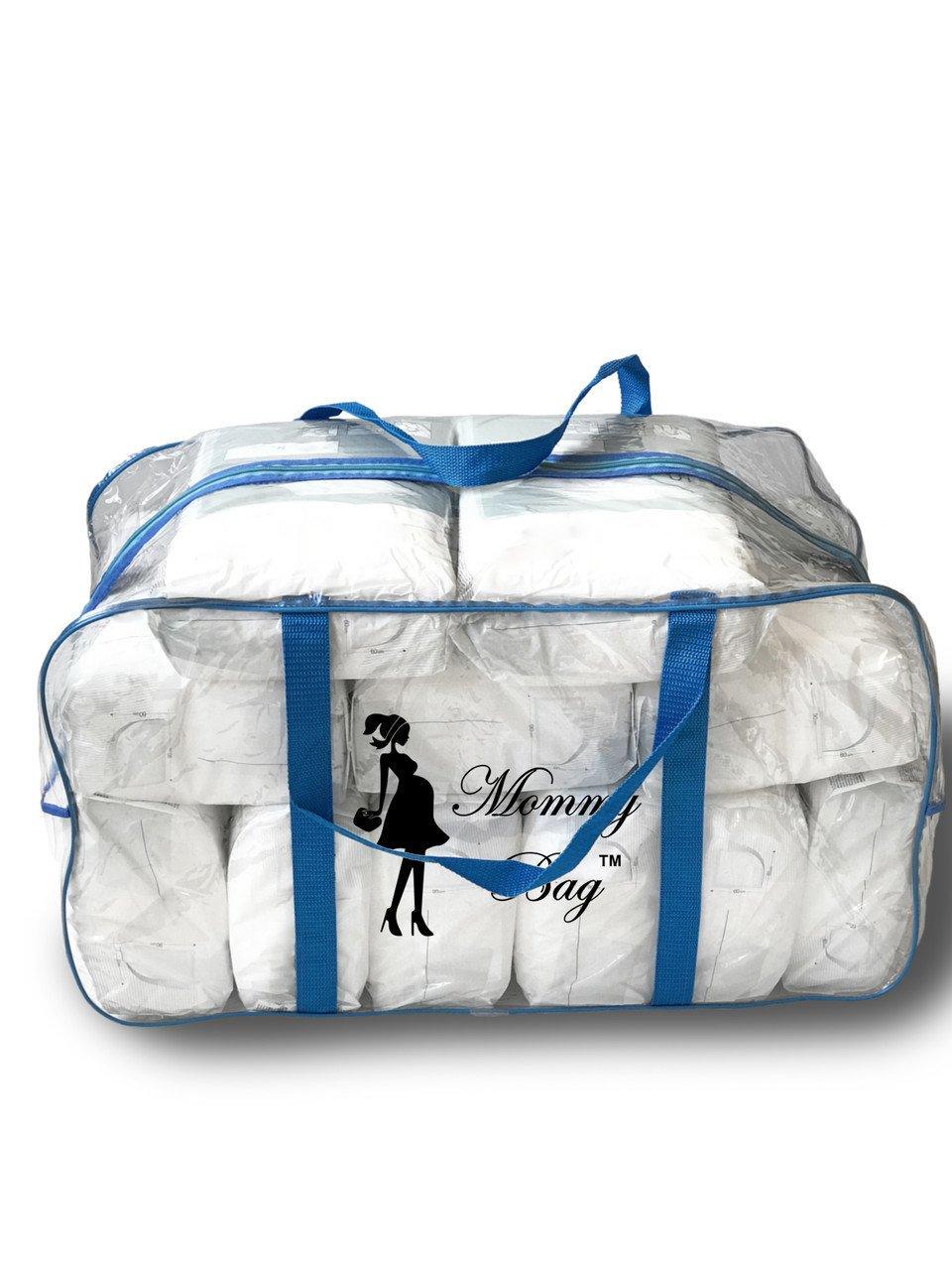 Сумка в роддом XL Синий/Прозрачный (14584549)