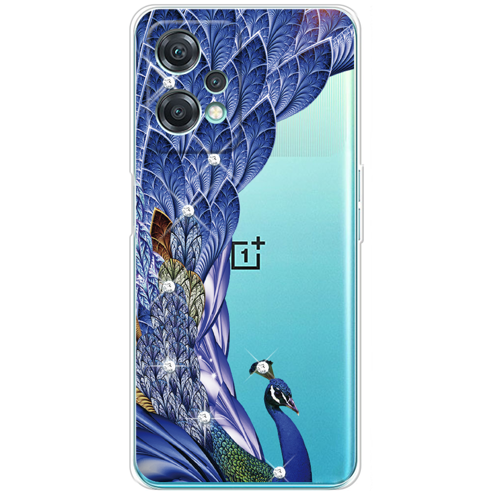 Чохол OnePlus Nord CE 2 Lite 5G Павич зі стразами Прозорий силікон (44617-rs7-44617)