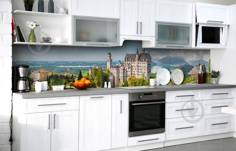 Скинали на кухню Zatarga «Неприступний замок» 600х2500 мм вінілова 3Д наклейка кухонний фартух самоклеюча Скинали на кухню Zatarga «Неприступний замок» 600х2500 мм вінілова 3Д наклейка кухонний фартух самоклеюча