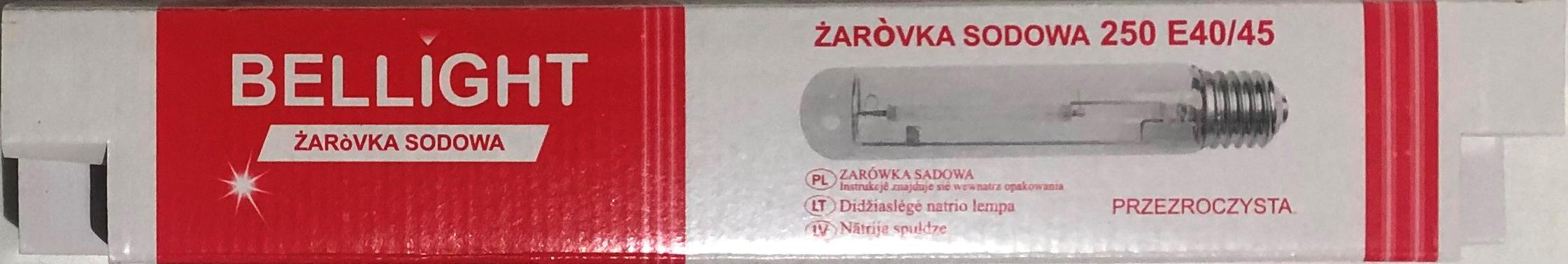Лампа газоразрядная натриевая Bellight ДНАТ 250 Вт E40
