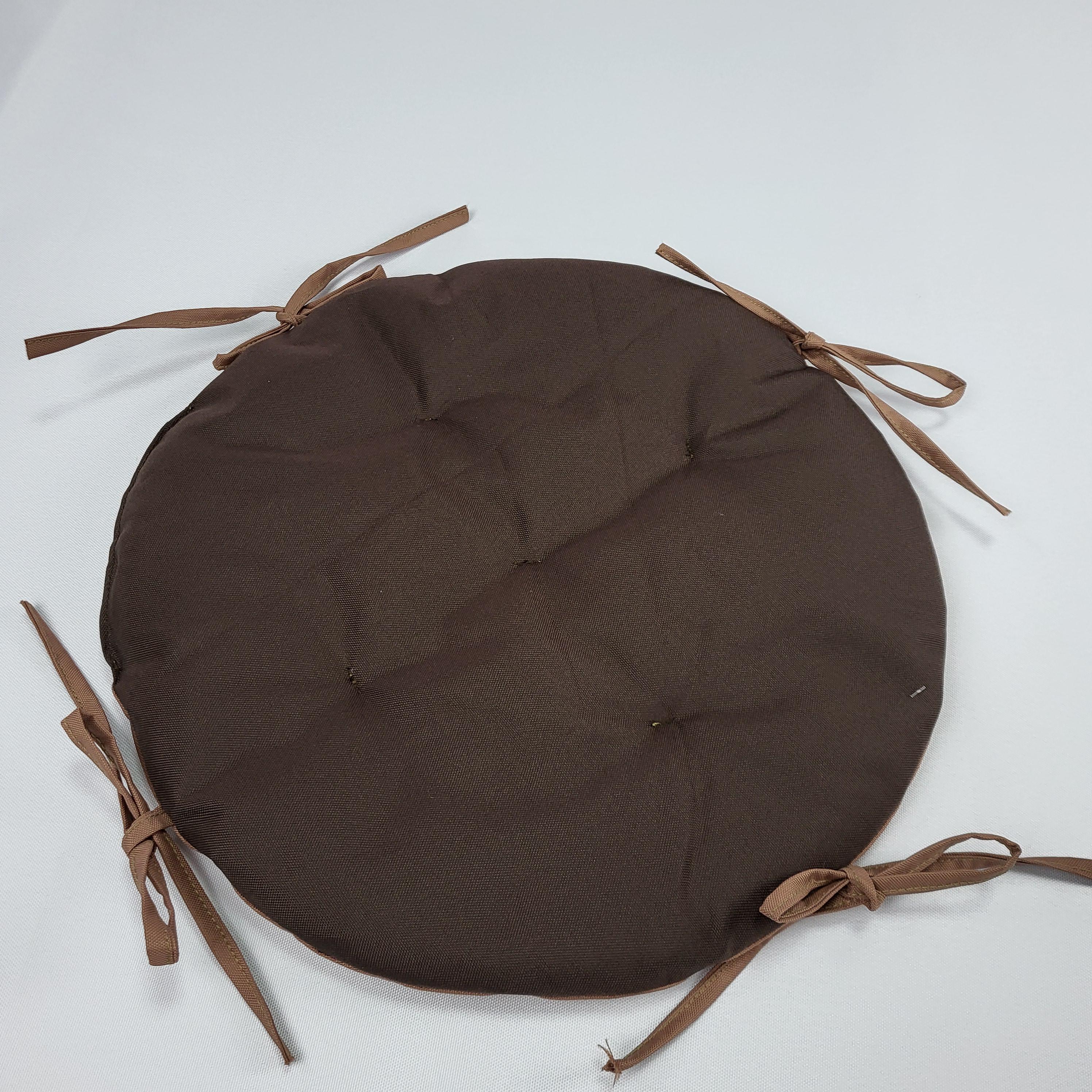 Подушка на стул круглая из оксфорда Ø 37 см Коричневый (1343744594) - фото 2