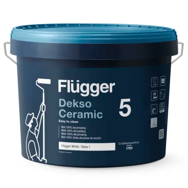 Акриловая матовая краска Flügger Dekso 5 Ceramic 9,1 л (29-4089-4717)