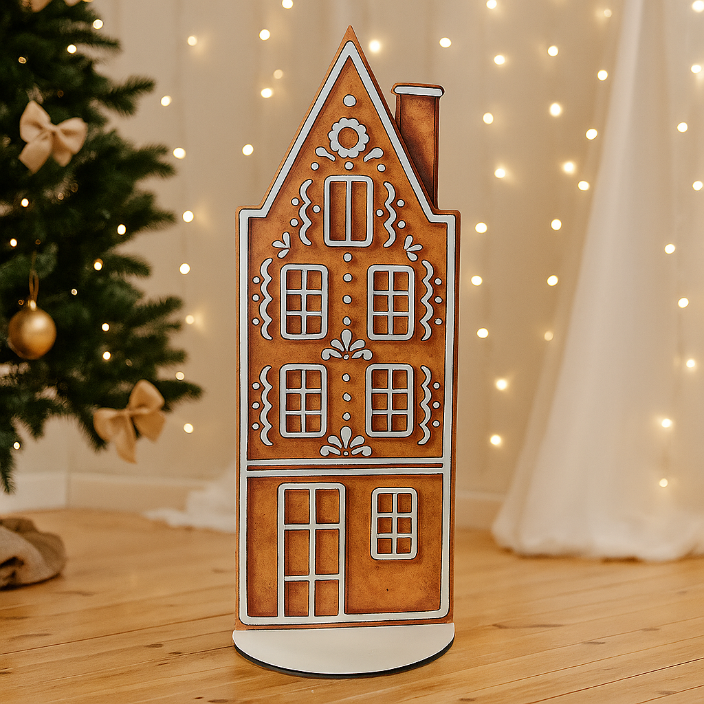 Статуэтка для фотозоны пряничный домик новогодний 90 см (5279-17)