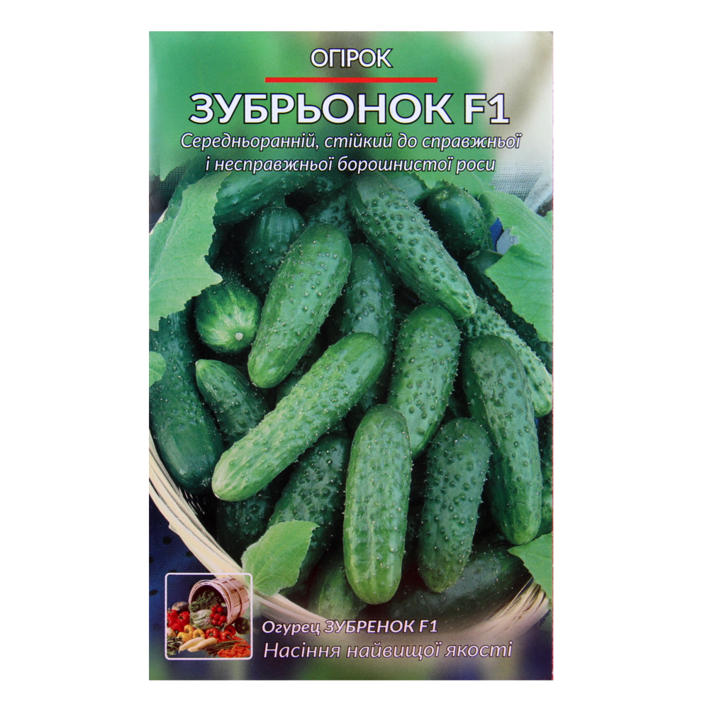 Насіння огірка Зубренок F1 середньоранній 4 г (29581)