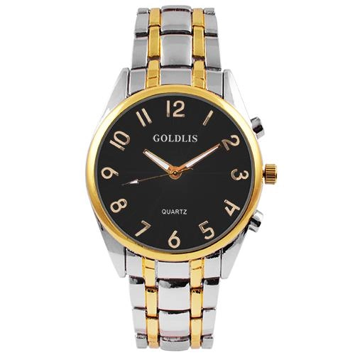 Наручные часы мужские Goldlis 8556G 42 мм Gold/Silver (17770690)