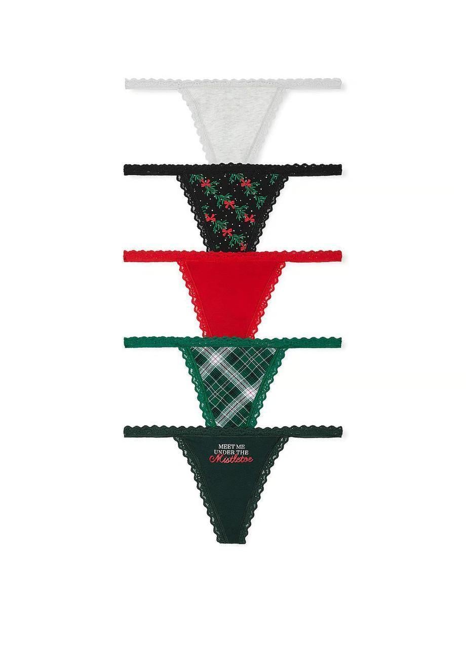 Набор трусиков Victoria's Secret Lace-Trim L Разноцветный (2598394607)