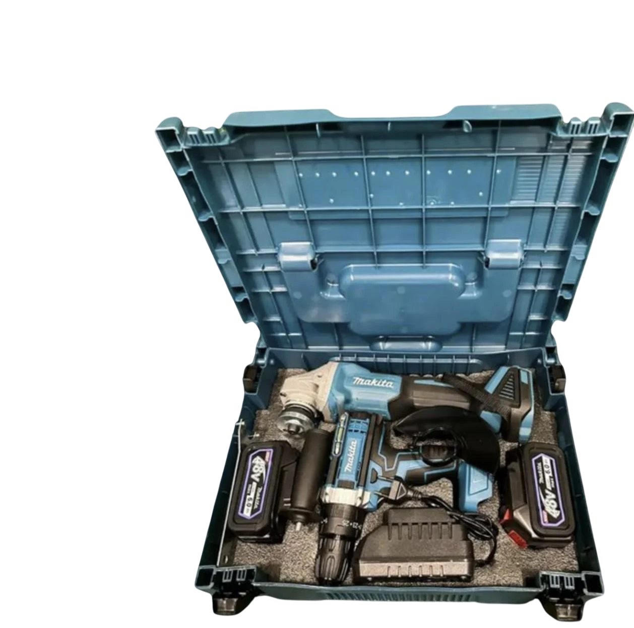 Набор инструментов Makita DTW486/9237CB 2в1 Шуруповерт-дрель и болгарка для профессионалов Черно-синий