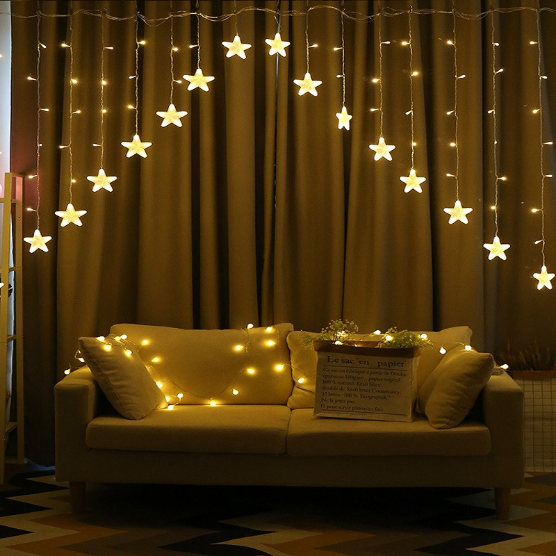 Гірлянда світлодіодна Ltl Зірочки 138 led 3 м завіса Білий - фото 2 Гірлянда світлодіодна Ltl Зірочки 138 led 3 м завіса Білий - фото 2