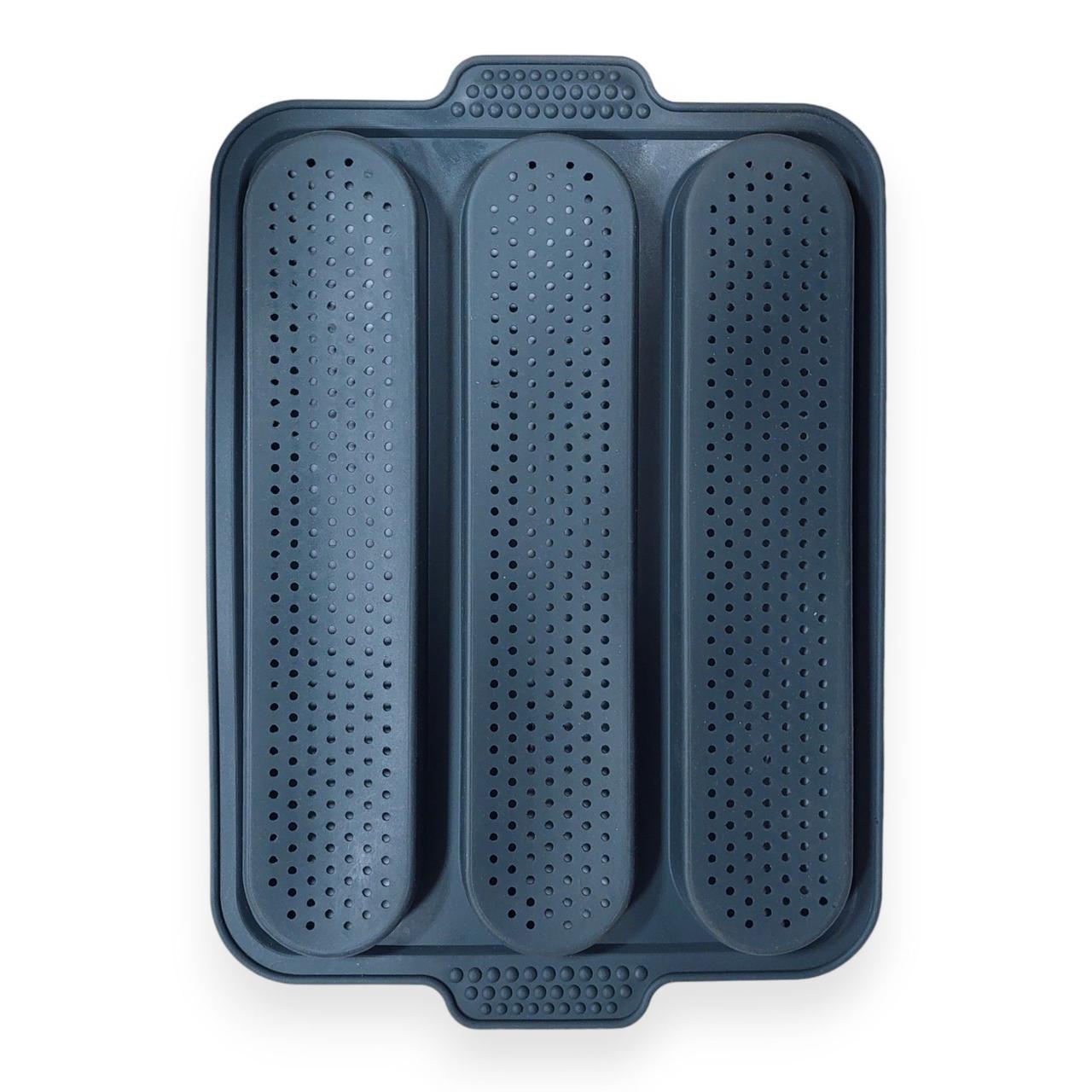 Форма для выпечки багетов LuxShine G124 Baguette 3в1 силиконовая перфорированная Серый (205291-сер) - фото 4 Форма для выпечки багетов LuxShine G124 Baguette 3в1 силиконовая перфорированная Серый (205291-сер) - фото 4