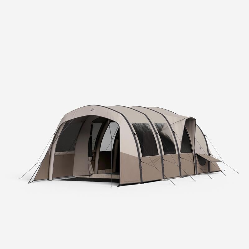 Палатка туристическая надувная с тамбуром Quechua Air Second 4.2 XXL четырехместная двухкомнатная/поликотоновая ткань (3062853775)