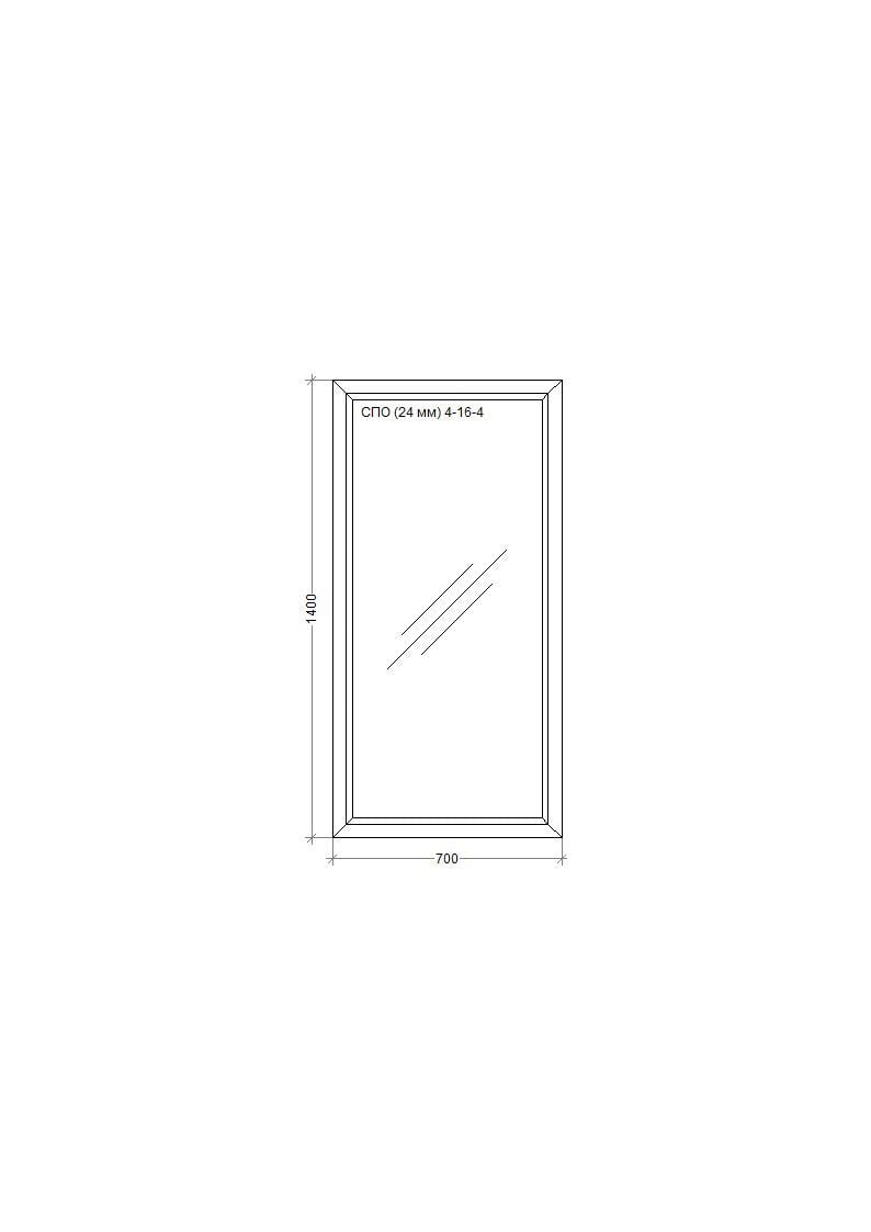 Вікно металопластикове WDS MiroPlast глухе 700х1400 мм - фото 2 Вікно металопластикове WDS MiroPlast глухе 700х1400 мм - фото 2
