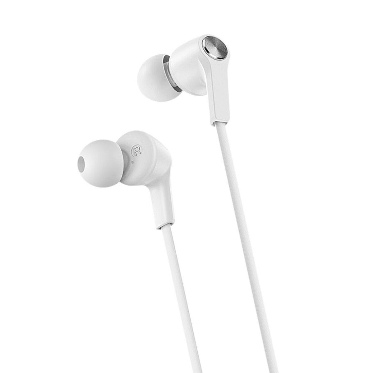 Навушники Borofone BM37 Noble sound wire control earphones with mic White (BM37W)