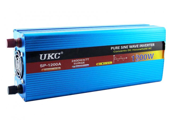 Перетворювач напруги з чистою синусоїдою 12V в 220V AC/DC 1200W UKC - фото 2