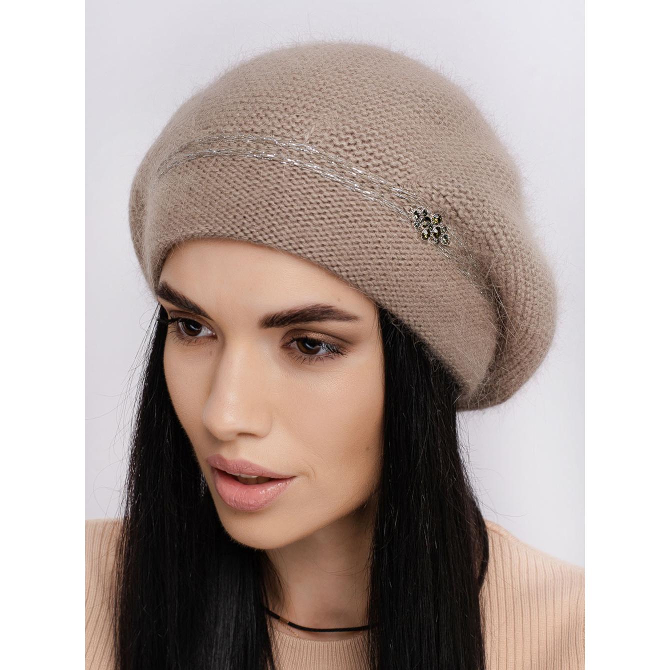 Берет женский ангоровый Leks Чаривниця one size Какао