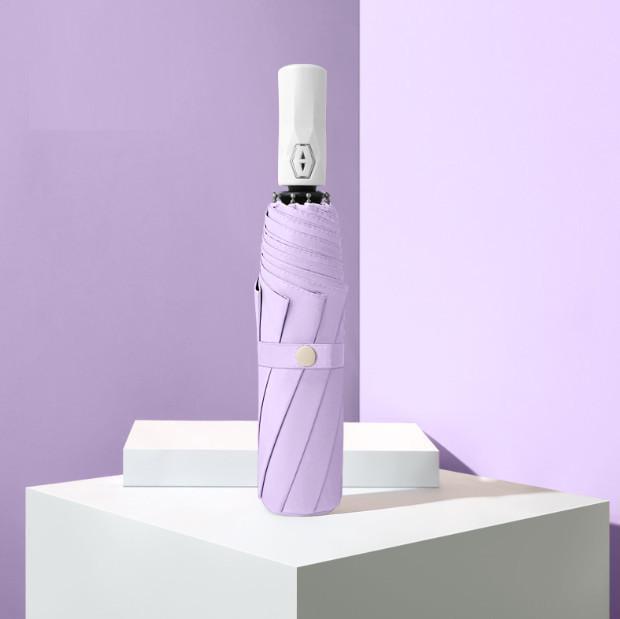 Парасоля складана автоматична 110 см Фіолетовий (8280)