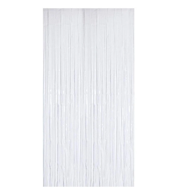 Шторка-дождик для фотозоны фольгированная блестящая Белый (119)