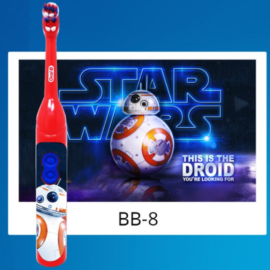 Детская электрическая зубная щетка Oral-B+3 Star Wars Робот на батарейках (1075eb6d) - фото 8