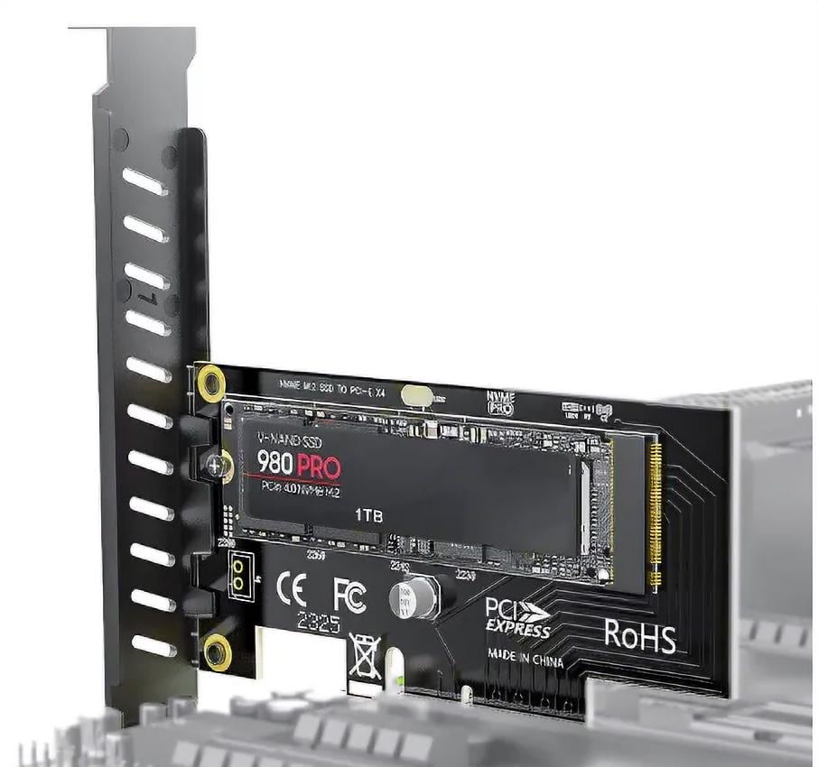 Перехідник Jeyi M.2 NVME на PCIe 4.0 3.0 SSD PCIe 4.0 X4 X8 X16 64 Гбіт/с PCI-E GEN4 GEN3 (2218461366)