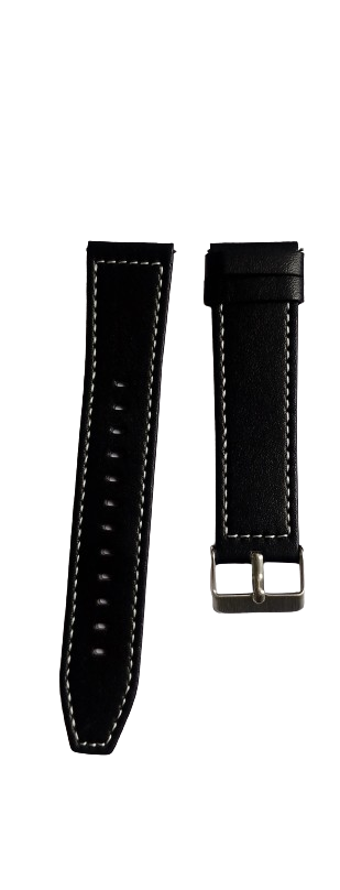 Ремешок для часов экокожа 22х180 мм Черный (3183) - фото 1 Ремешок для часов экокожа 22х180 мм Черный (3183) - фото 1