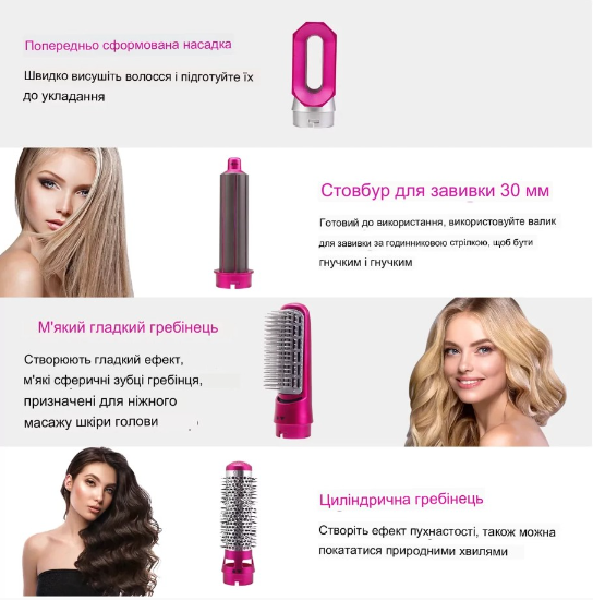 Стайлер для волосся Hot Air Styler 5в1 для різних типів волосся - фото 5