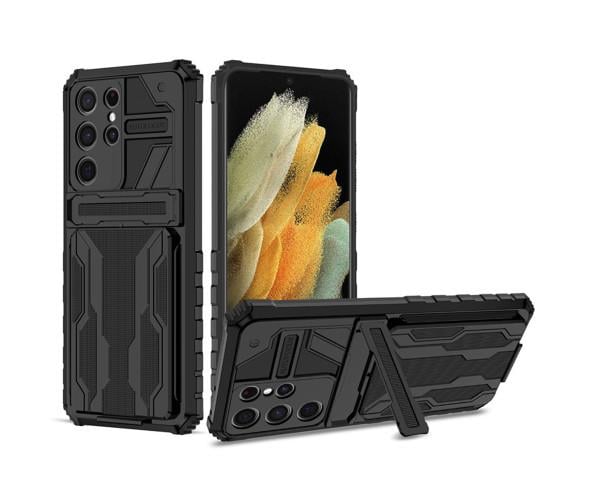 Чехол-накладка Armor Case with Card Slot для Samsung Galaxy S23 Ultra Чёрный