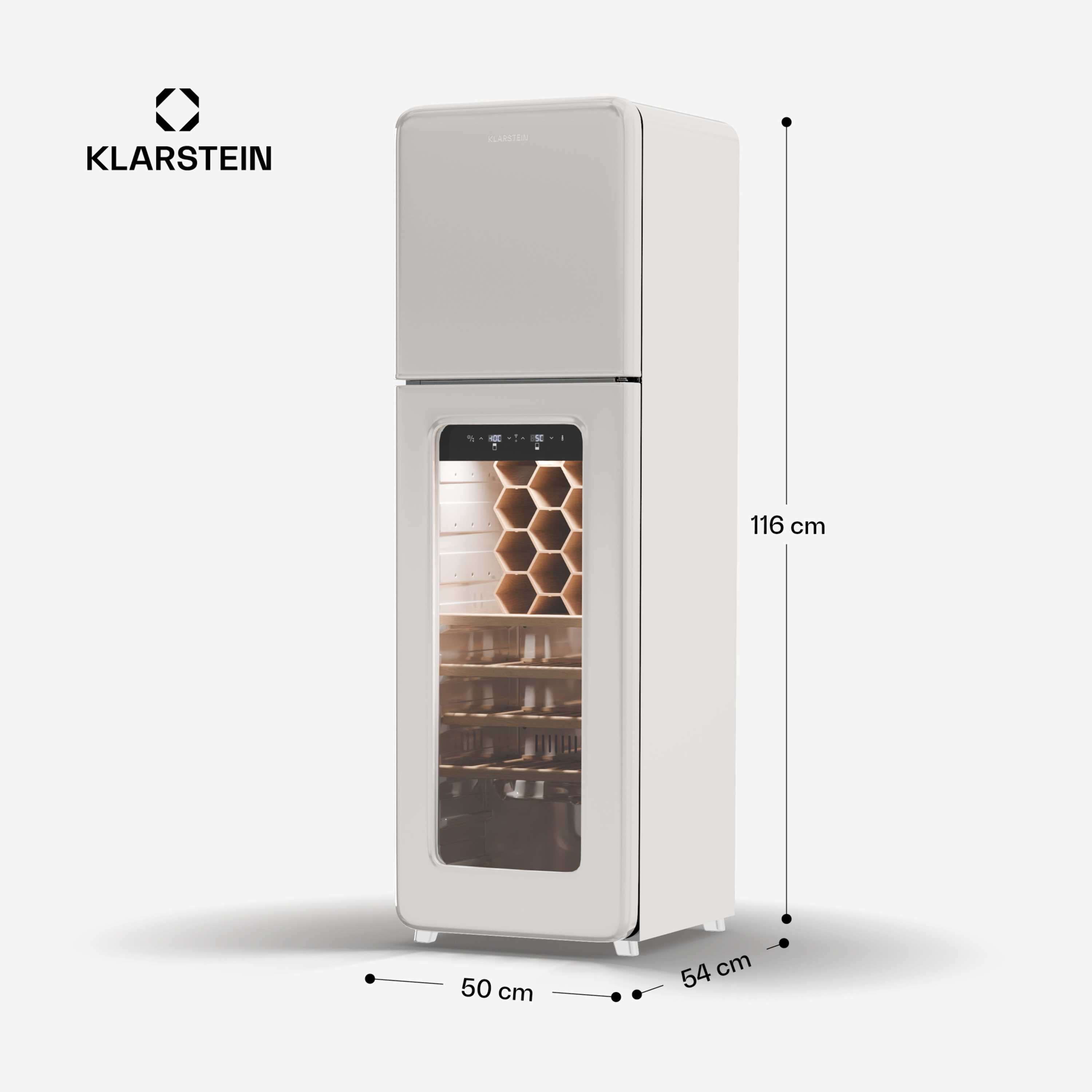 Винний холодильник KLARSTEIN Shirley з морозильною камерою 125 кВт/год 206 л (10046356) - фото 6