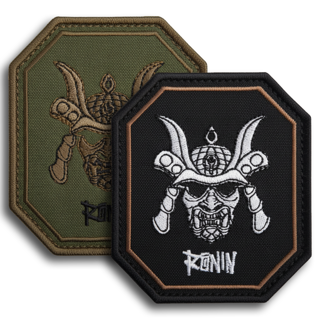 Набор шеврон на липучке Японский Самурай Ronin 8,5х7,5 см 2 шт. (2067166468)