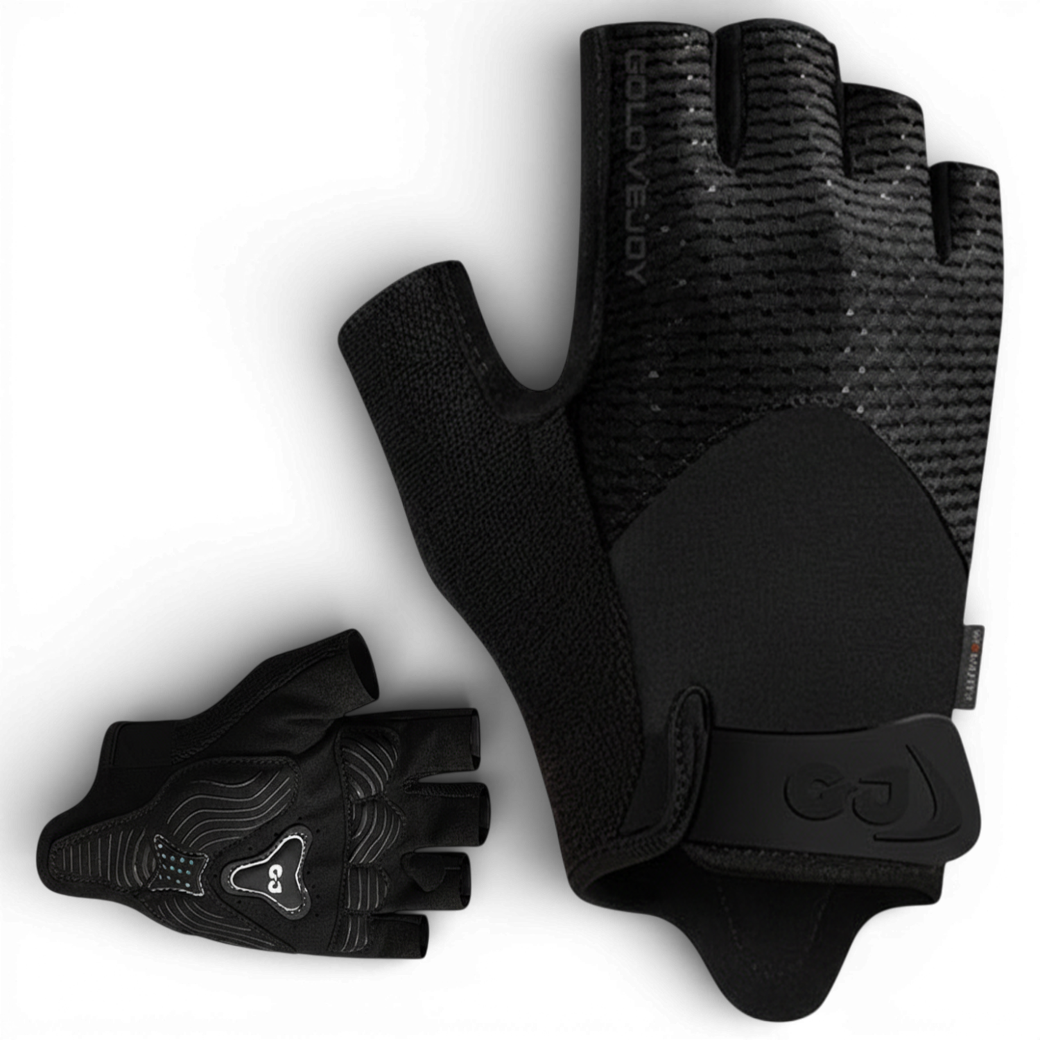 Велорукавички без пальців Univerza для спорту/турніка/велосипеда Чорний