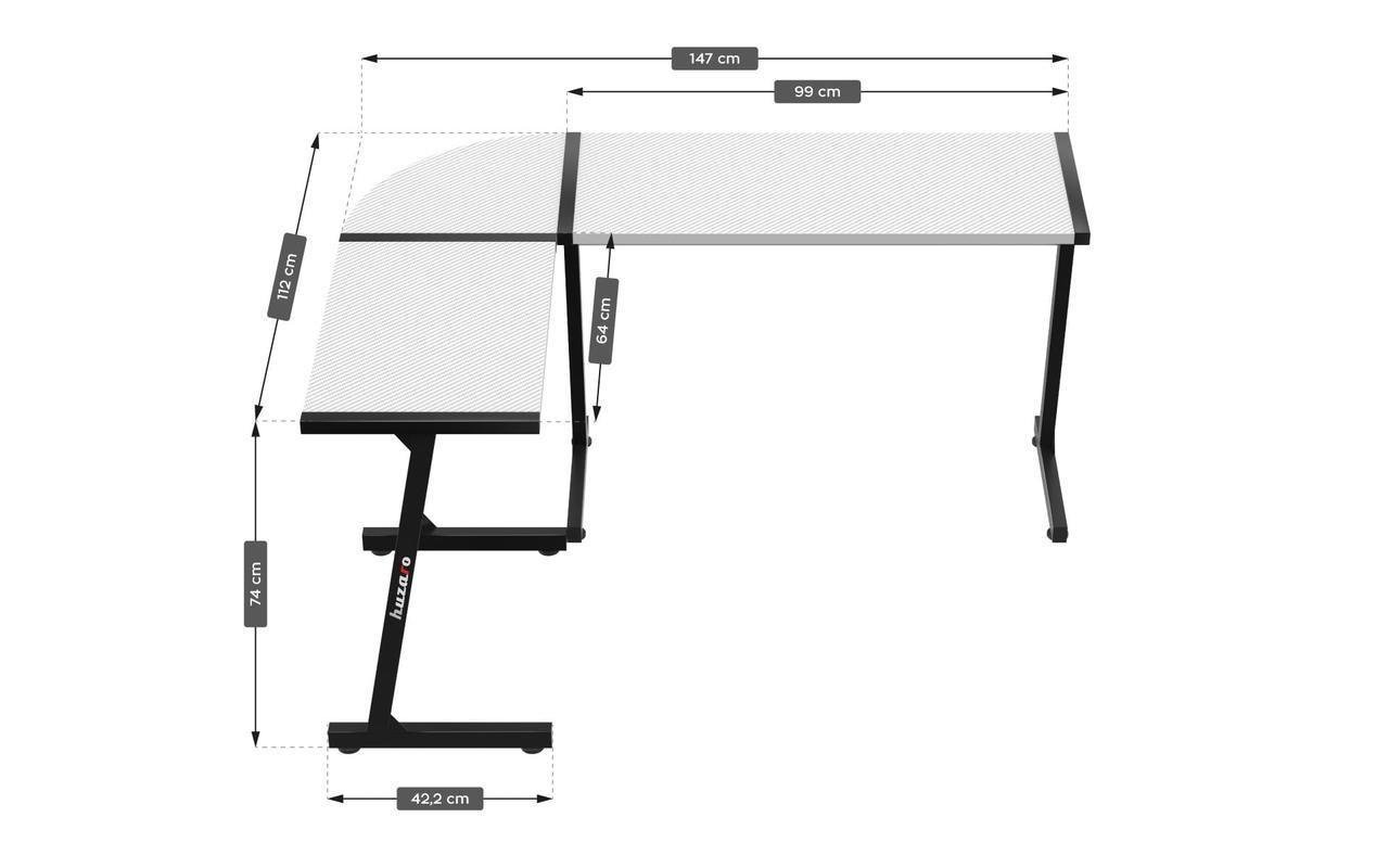 Стол компьютерный Huzaro Hero 6.0 White (20335160) - фото 6