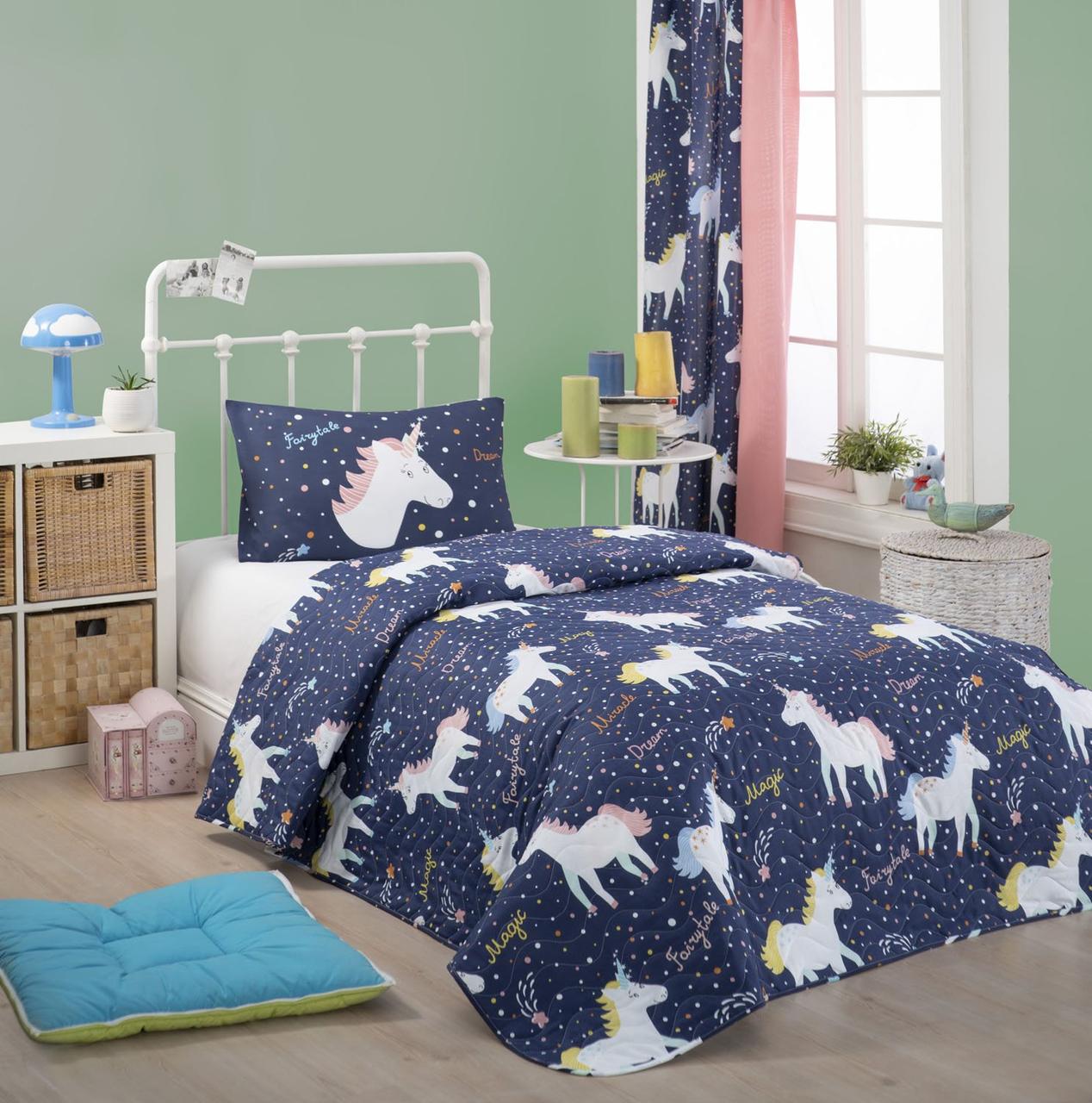 Покрывало стеганное с наволочкой Eponj Home MagicUnicorn Laci 160х220 (svt-2000022240741) Покрывало стеганное с наволочкой Eponj Home MagicUnicorn Laci 160х220 (svt-2000022240741)