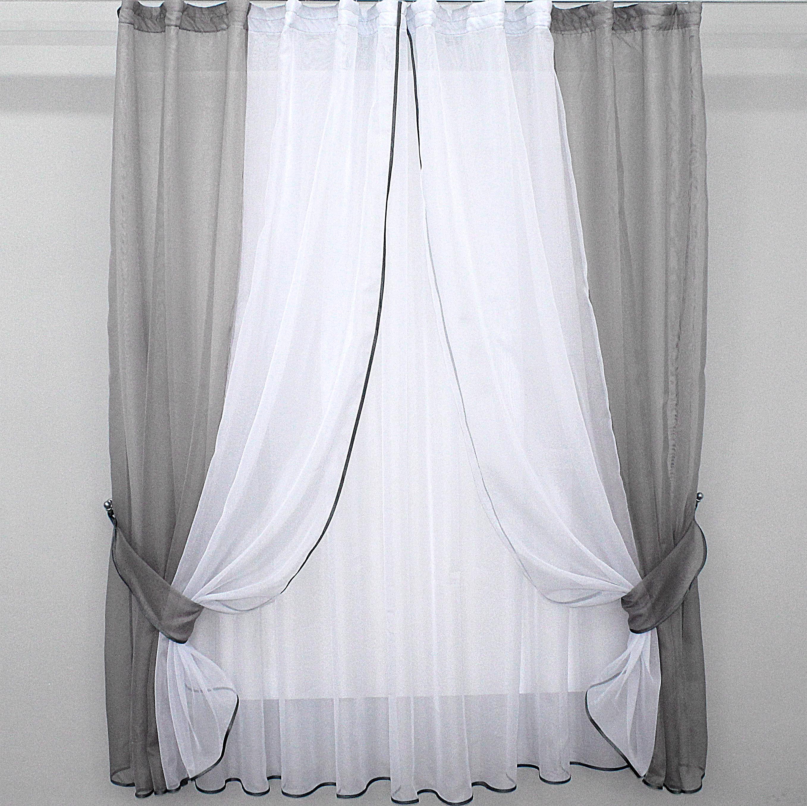 Шторы и тюль VR-Textil № 038к 280х170 см Серый/Белый (50-313)