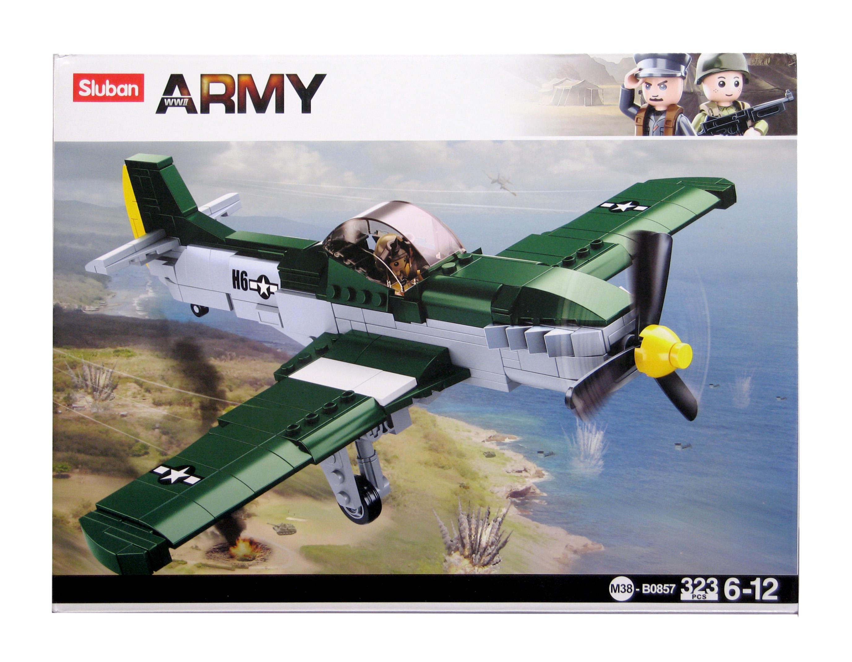 Конструктор Sluban M38-B0857 Винищувач P-51 Mustang 323 деталі 1 фігурка (M38-B0857) Конструктор Sluban M38-B0857 Винищувач P-51 Mustang 323 деталі 1 фігурка (M38-B0857)